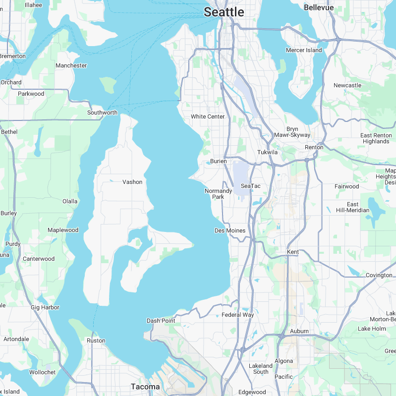 Powell Poreperty Management Service Area Map of South Puget Sound
