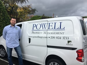 Powell Property Management Maintenance Van in Seattle, WA